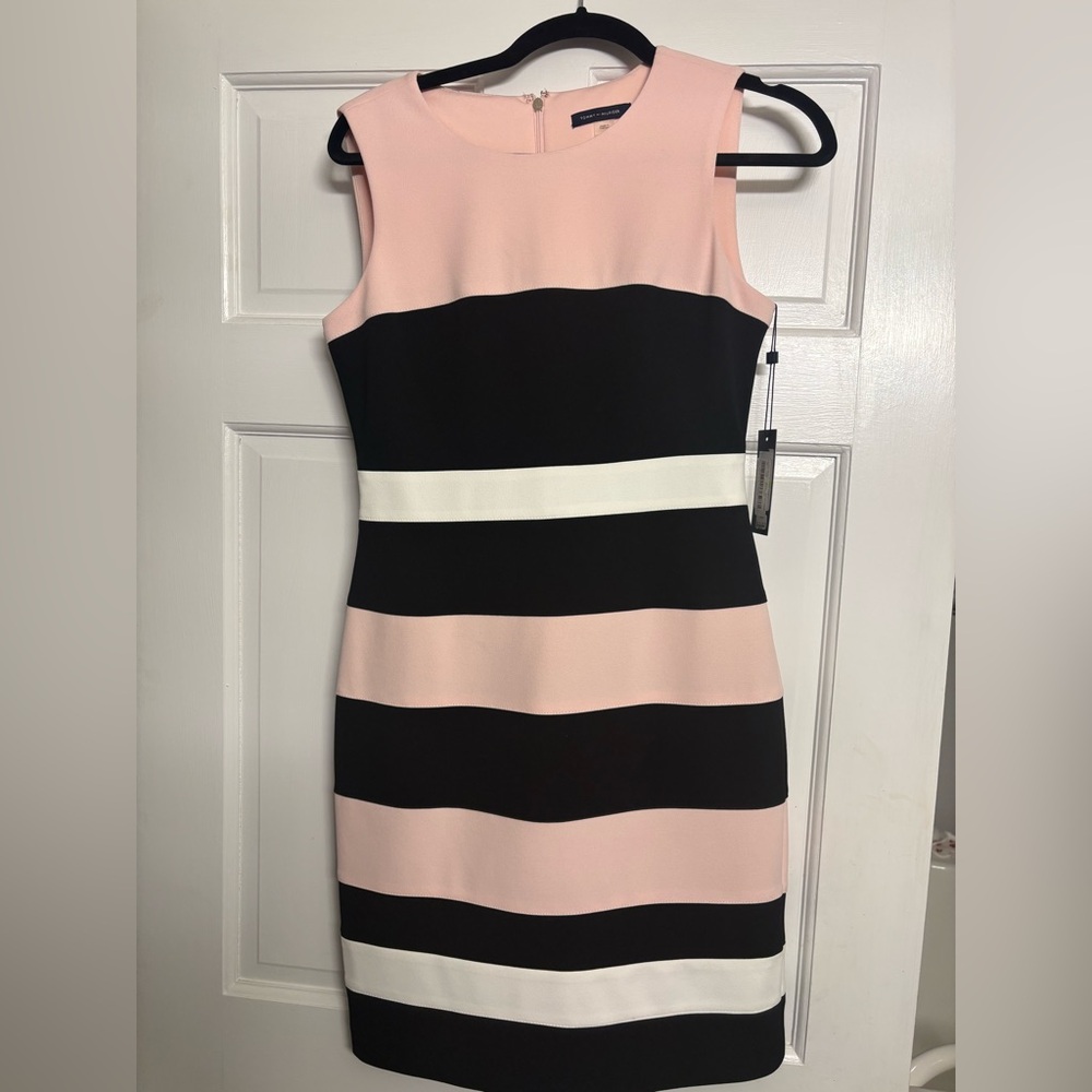 Tommy Hilfiger Pink and‎ Black Mini Dress